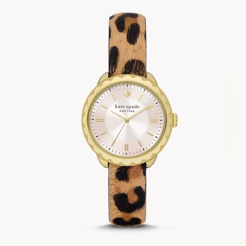 Kate Spade New York Leopard faux calf hair Watch